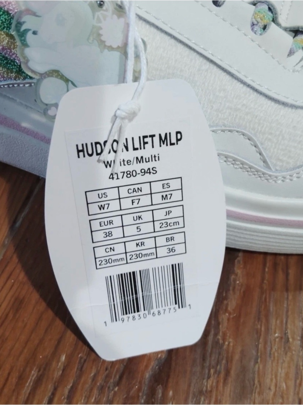 Hey Dude My Little Pony Sneakers with Pastel Rainbow Stripe - Picture 2 of 6